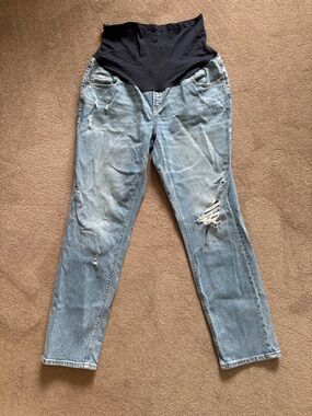 Light Blue Maternity Boyfriend Jeans